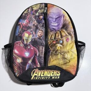 Marvel Avengers Infinity War Kids Backpack Thanos Iron Man Spider-Man Hulk 16in